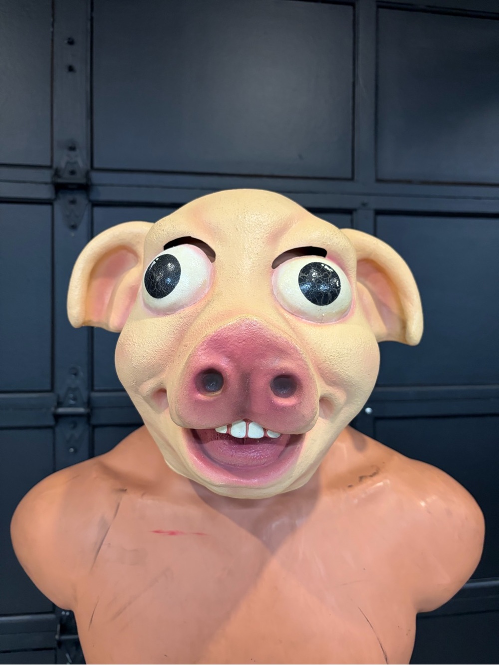Vintage Pig Full Head Mask – Creepy Cartoon Halloween Costume Latex RARE